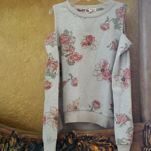 Cold shoulder sweater top